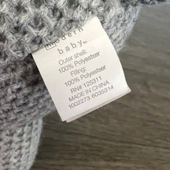 Modern Baby‎ Knit Gray Elephant That Rattles Plush 7.5" - Picture 4 of 5